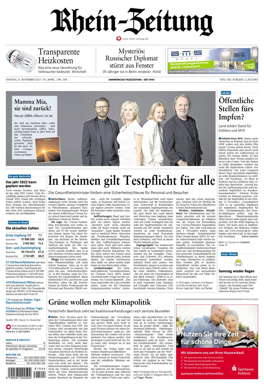 Rhein-Zeitung Koblenz & Region vom Samstag, 06.11.2021
