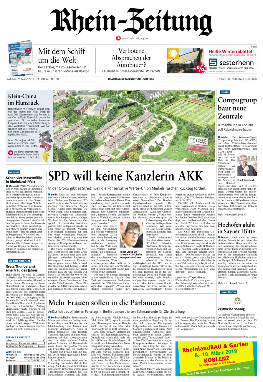 Rhein-Zeitung Koblenz & Region vom Samstag, 09.03.2019