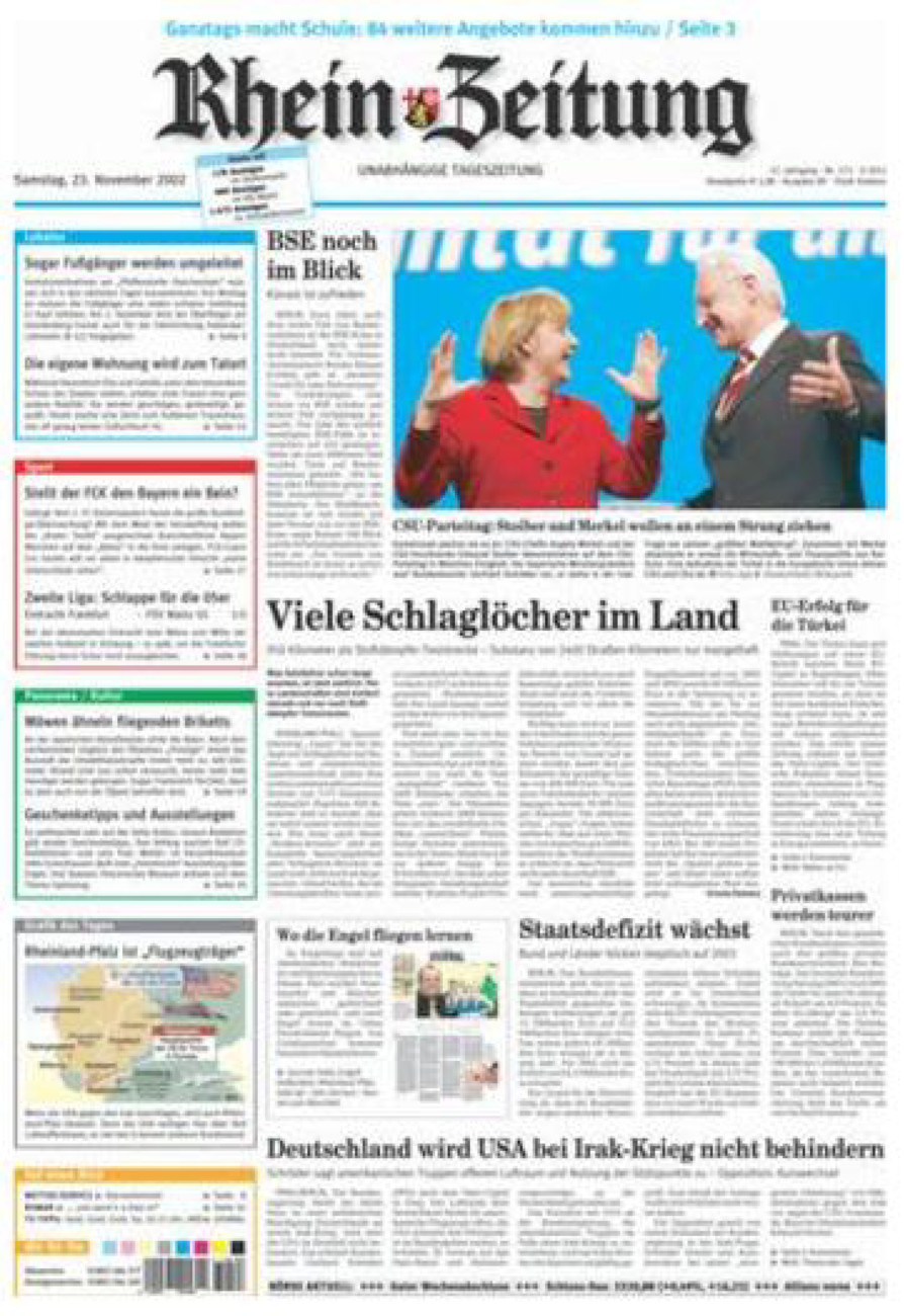 Rhein-Zeitung Koblenz & Region vom Samstag, 23.11.2002