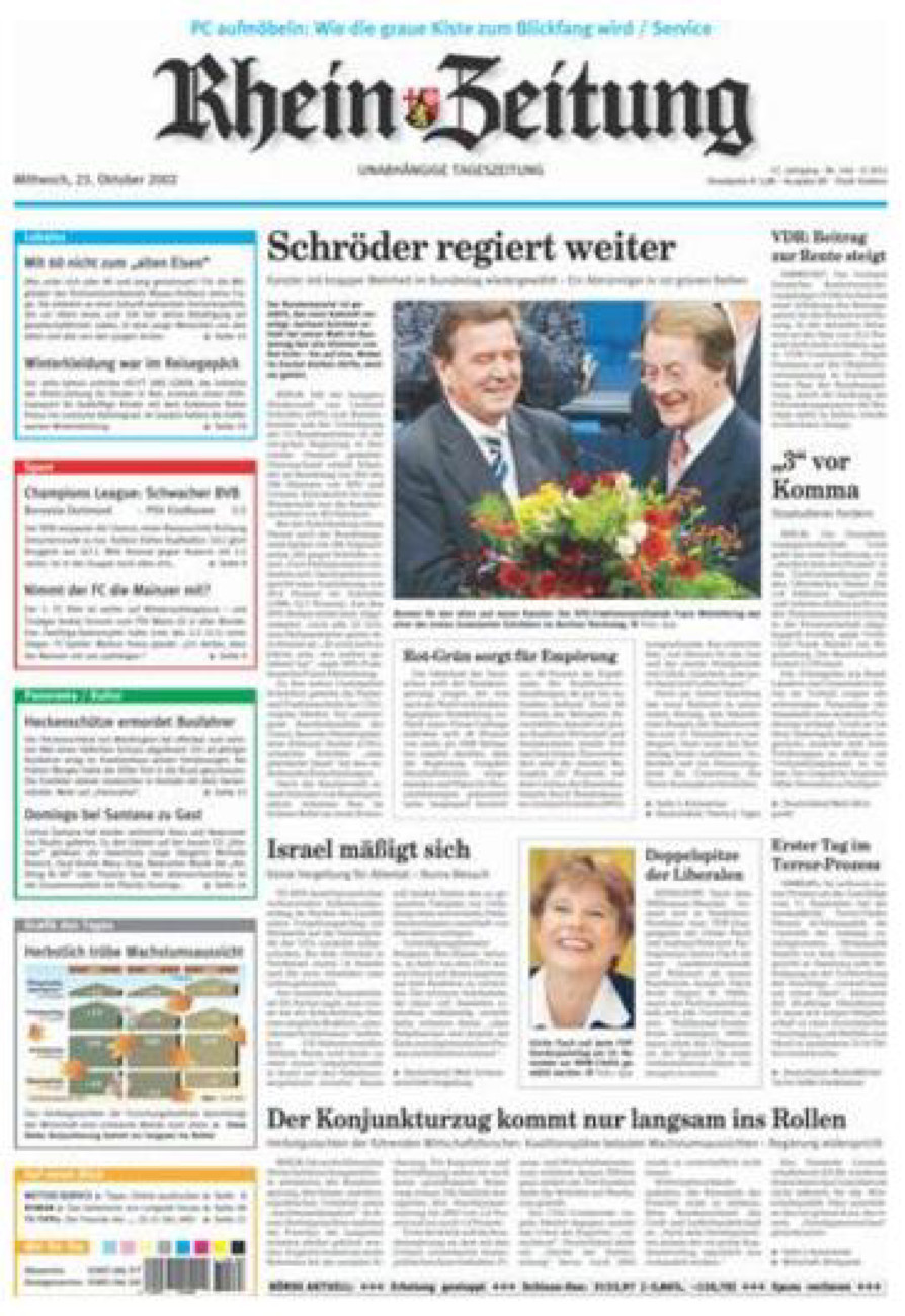 Rhein-Zeitung Koblenz & Region vom Mittwoch, 23.10.2002