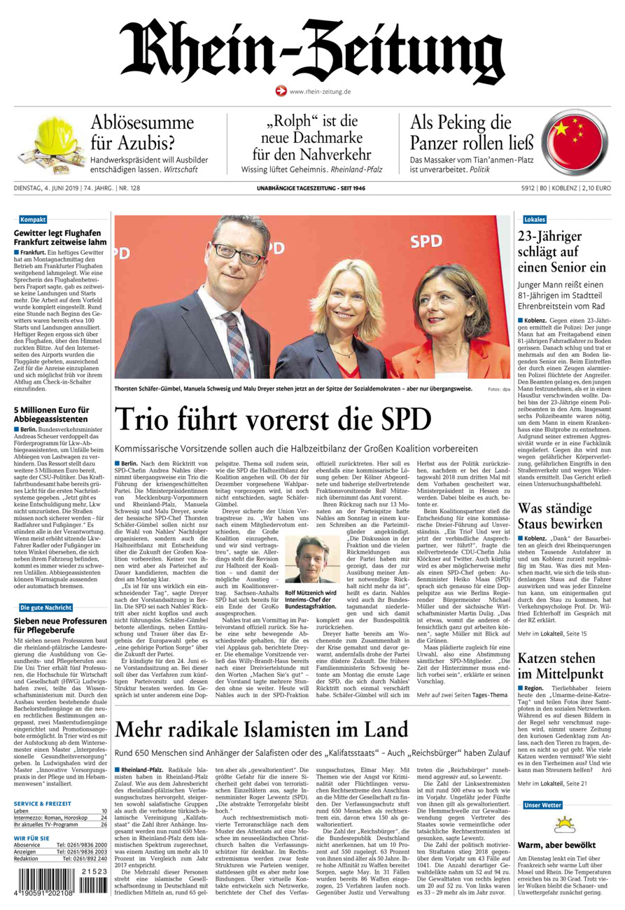Rhein-Zeitung Koblenz & Region vom Dienstag, 04.06.2019