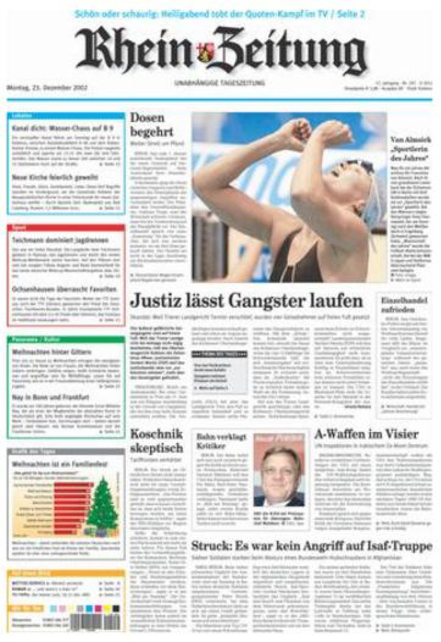 Rhein-Zeitung Koblenz & Region vom Montag, 23.12.2002
