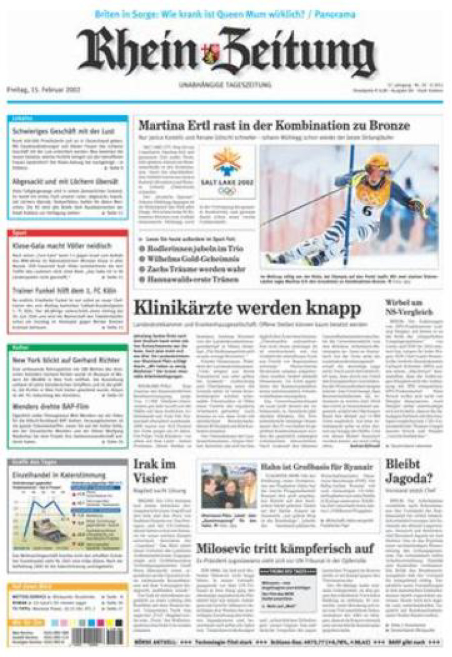 Rhein-Zeitung Koblenz & Region vom Freitag, 15.02.2002