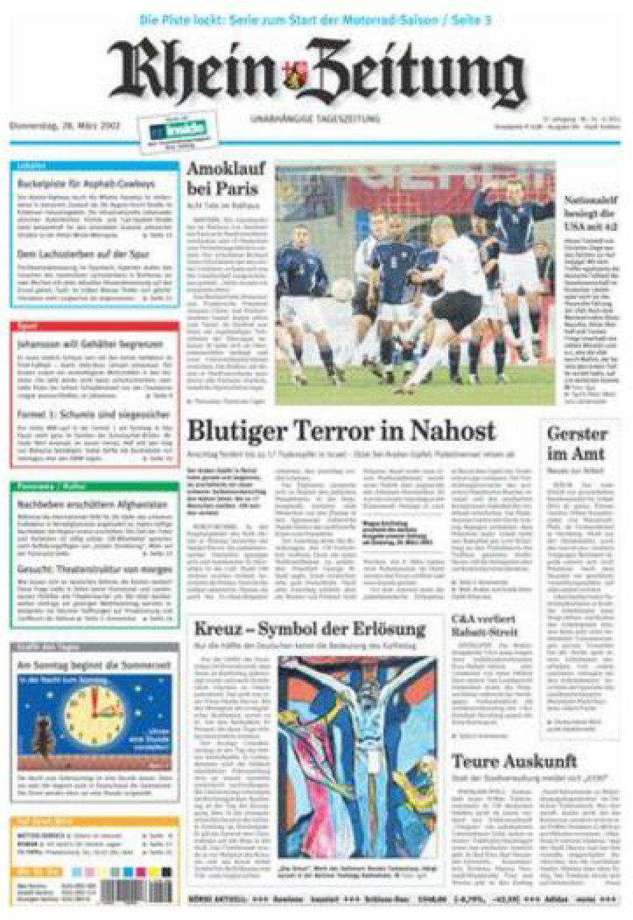 Rhein-Zeitung Koblenz & Region vom Donnerstag, 28.03.2002