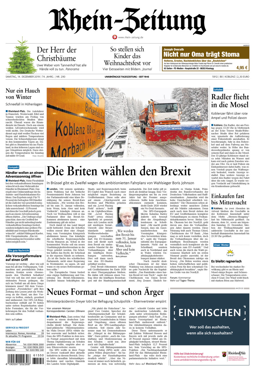 Rhein-Zeitung Koblenz & Region vom Samstag, 14.12.2019