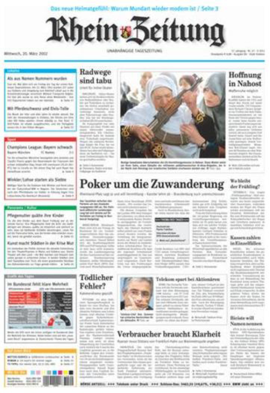 Rhein-Zeitung Koblenz & Region vom Mittwoch, 20.03.2002