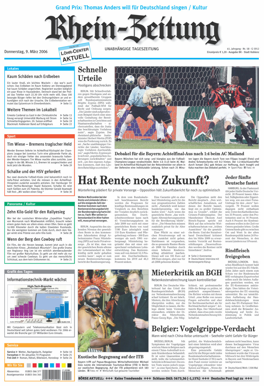 Rhein-Zeitung Koblenz & Region vom Donnerstag, 09.03.2006