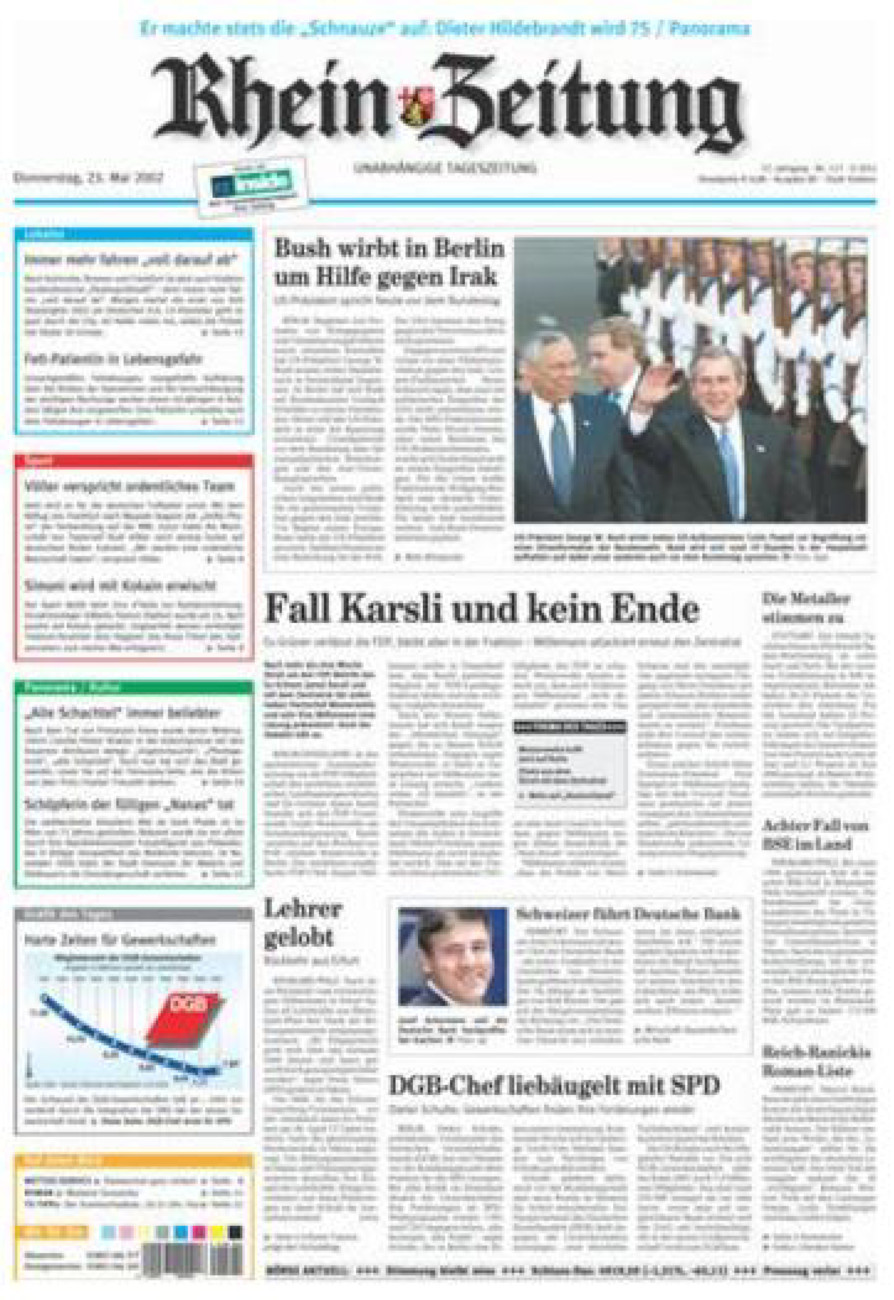 Rhein-Zeitung Koblenz & Region vom Donnerstag, 23.05.2002