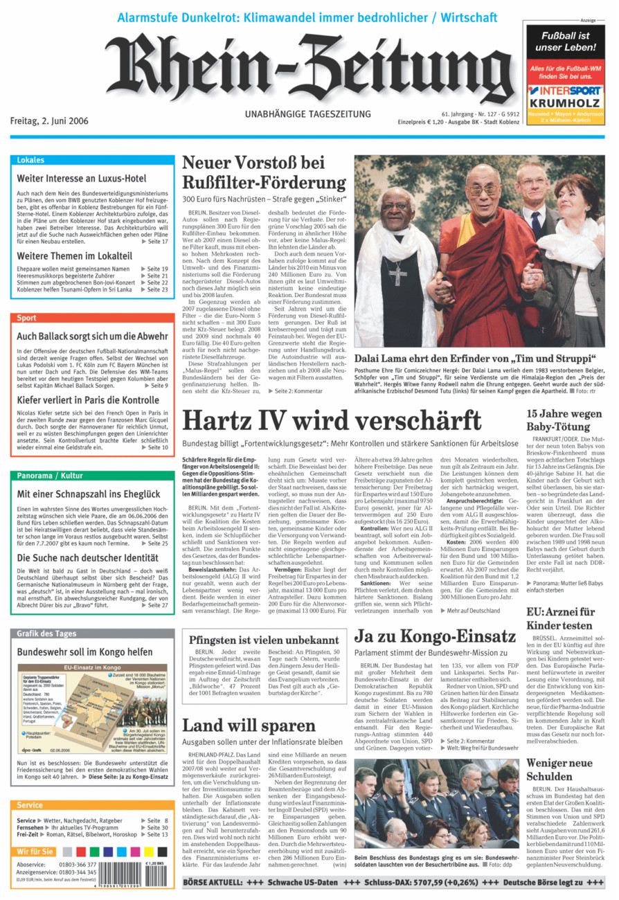 Rhein-Zeitung Koblenz & Region vom Freitag, 02.06.2006