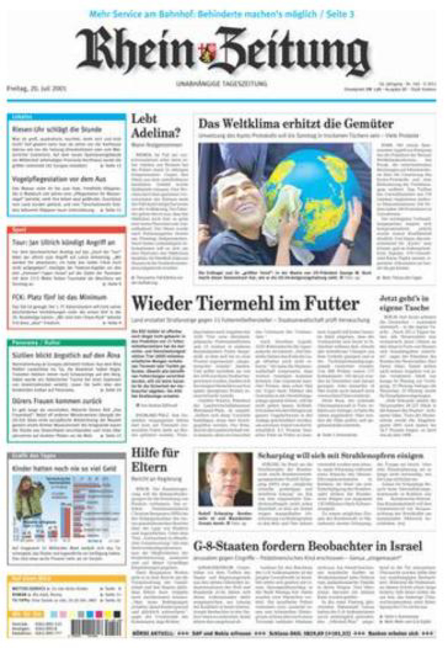 Rhein-Zeitung Koblenz & Region vom Freitag, 20.07.2001