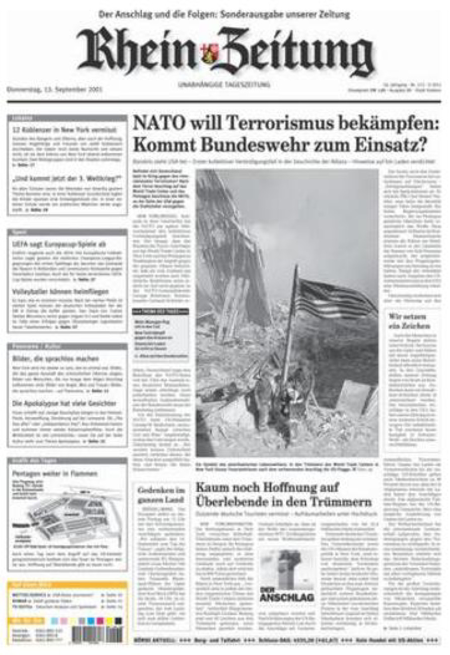 Rhein-Zeitung Koblenz & Region vom Donnerstag, 13.09.2001