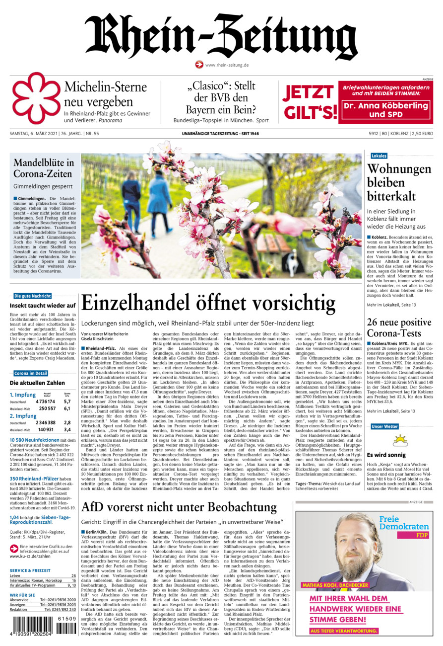 Rhein-Zeitung Koblenz & Region vom Samstag, 06.03.2021