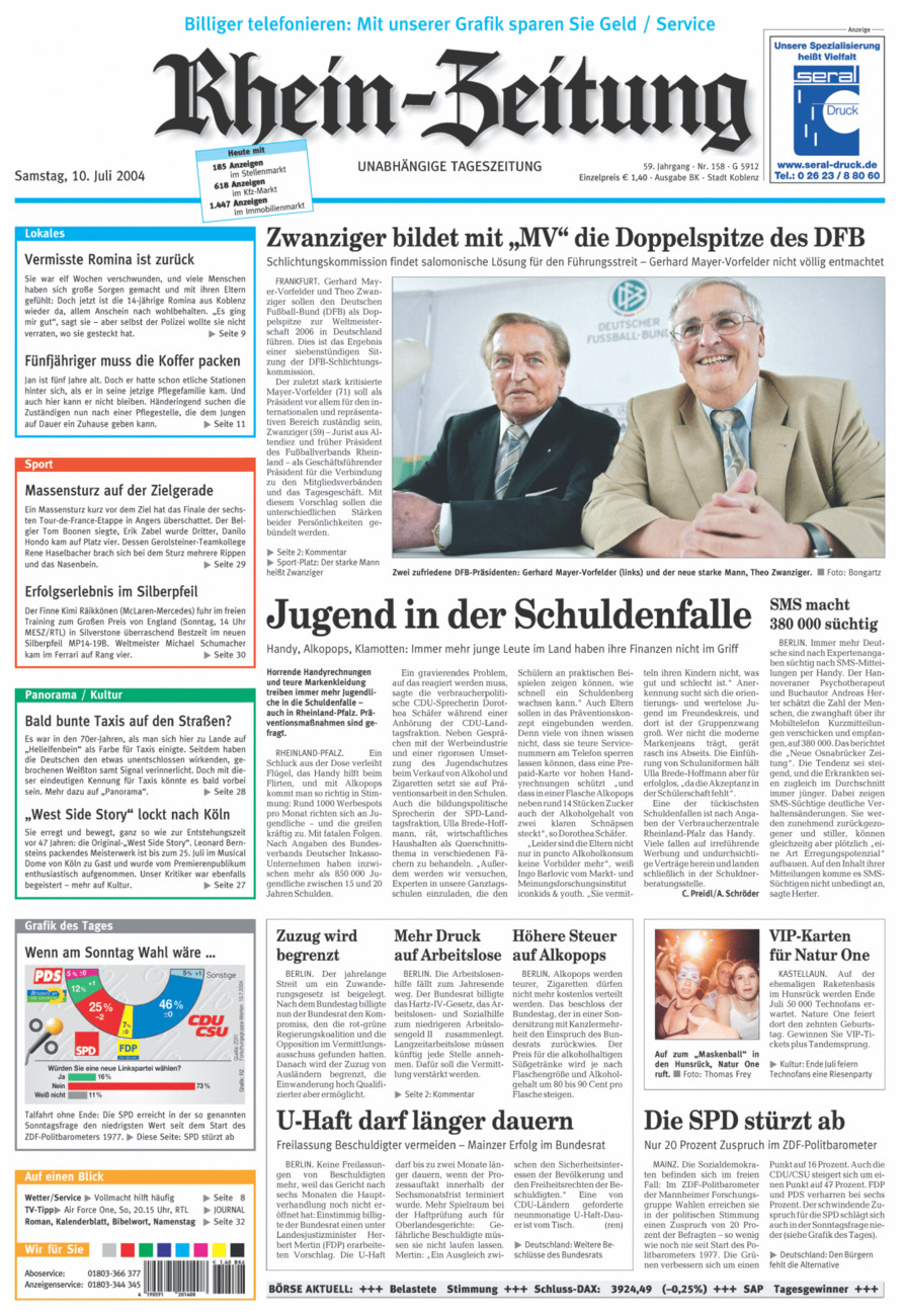 Rhein-Zeitung Koblenz & Region vom Samstag, 10.07.2004