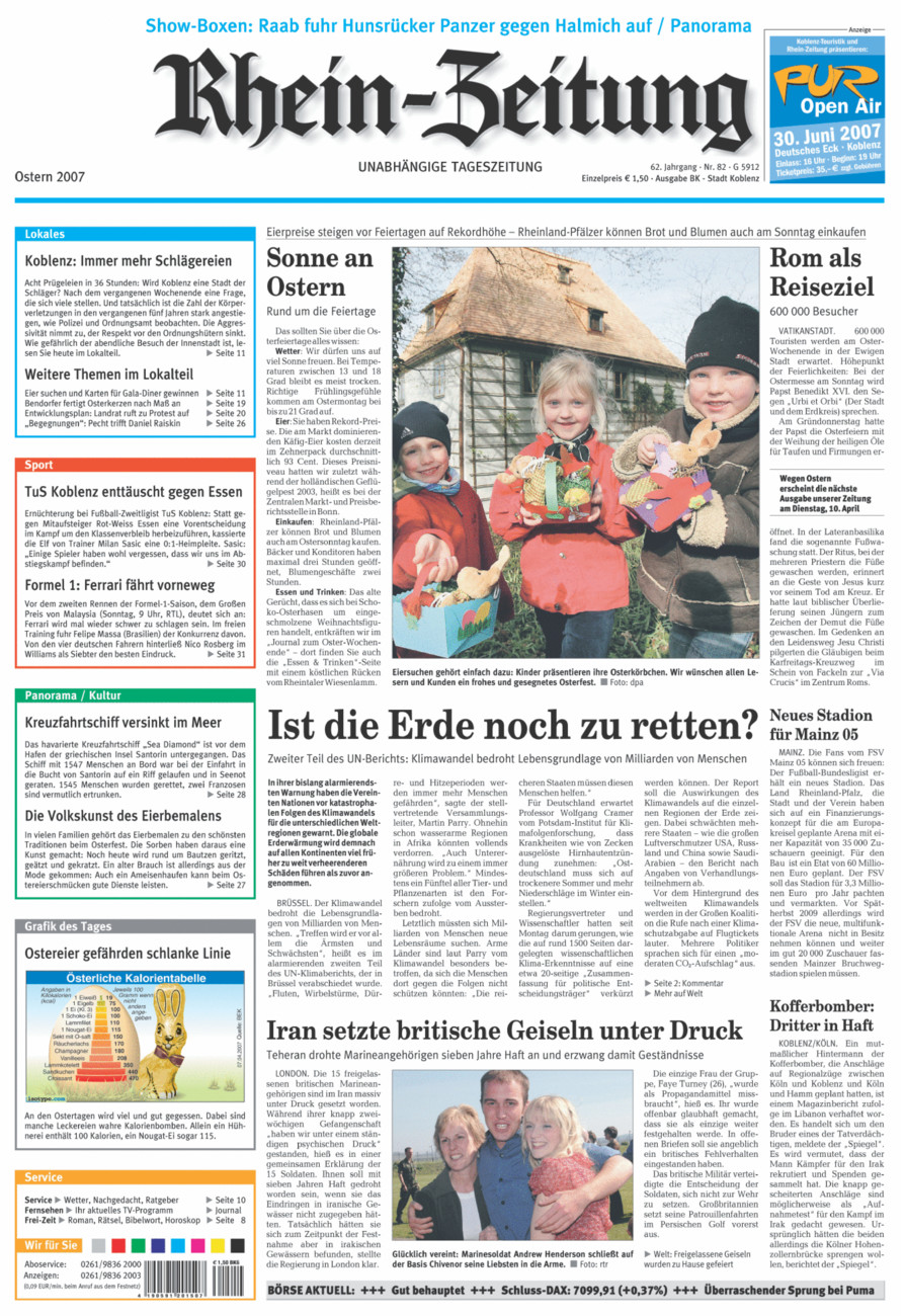 Rhein-Zeitung Koblenz & Region vom Samstag, 07.04.2007