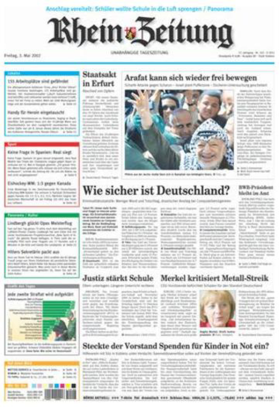 Rhein-Zeitung Koblenz & Region vom Freitag, 03.05.2002