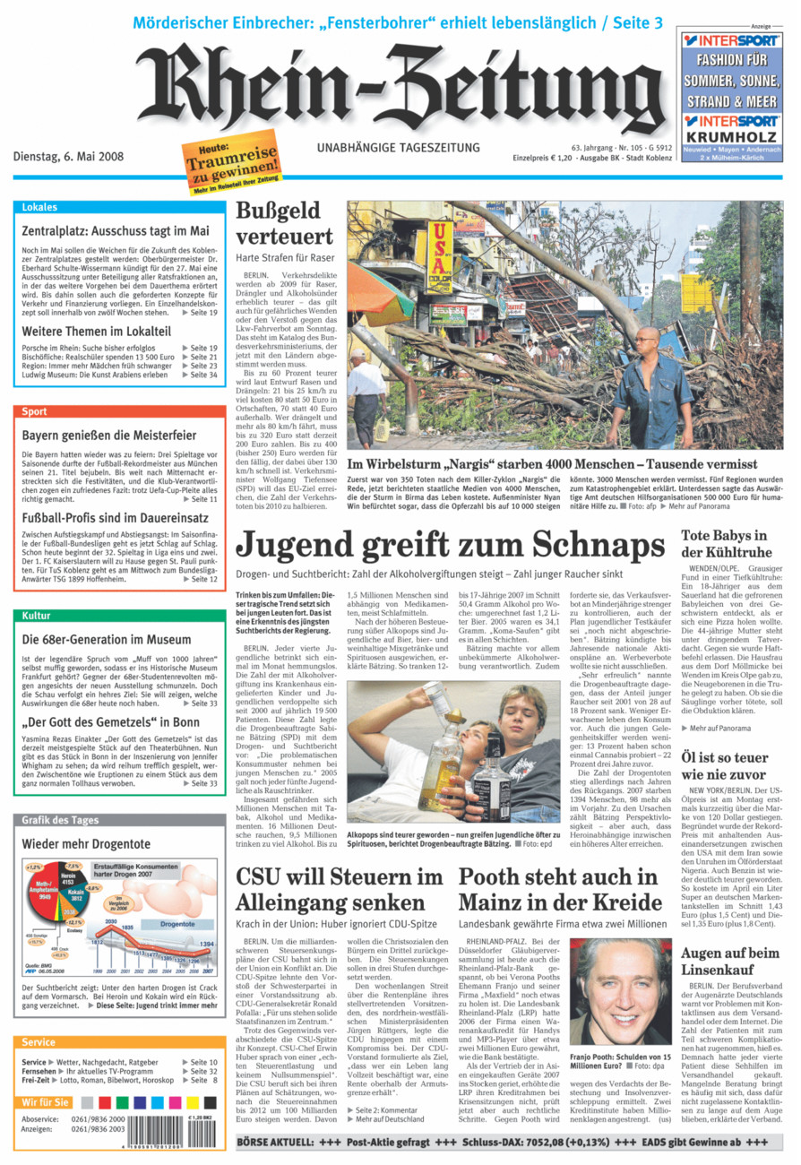 Rhein-Zeitung Koblenz & Region vom Dienstag, 06.05.2008