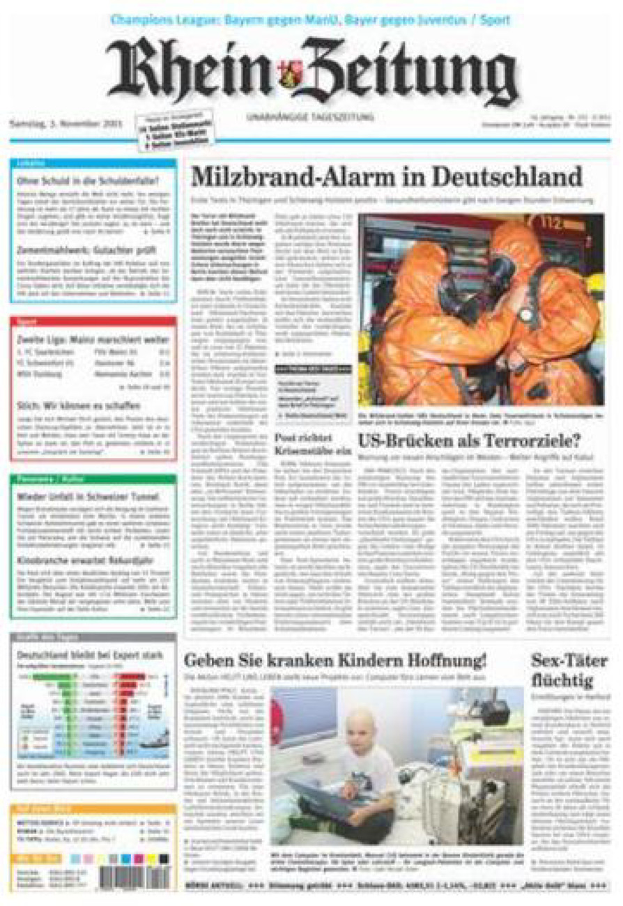 Rhein-Zeitung Koblenz & Region vom Samstag, 03.11.2001