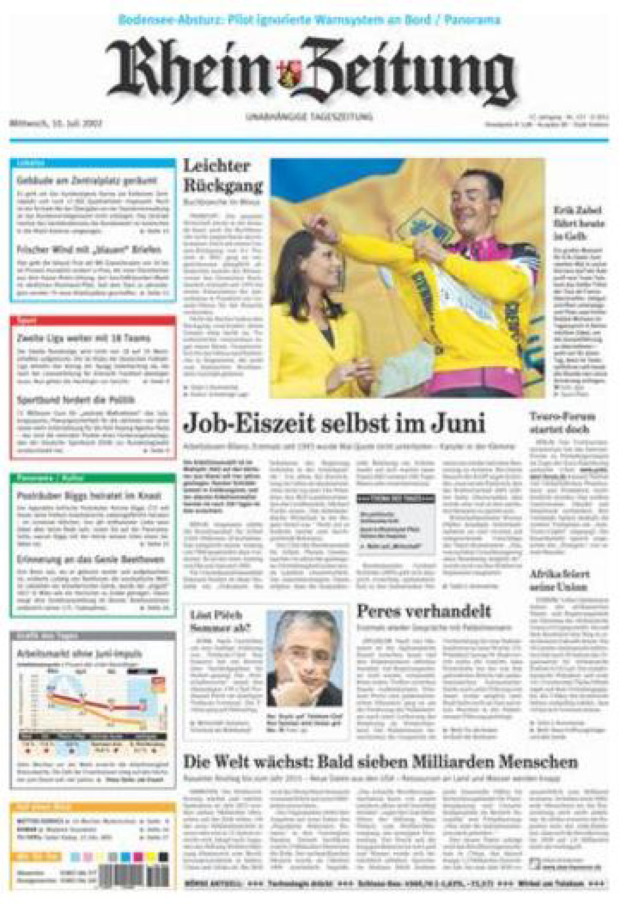 Rhein-Zeitung Koblenz & Region vom Mittwoch, 10.07.2002