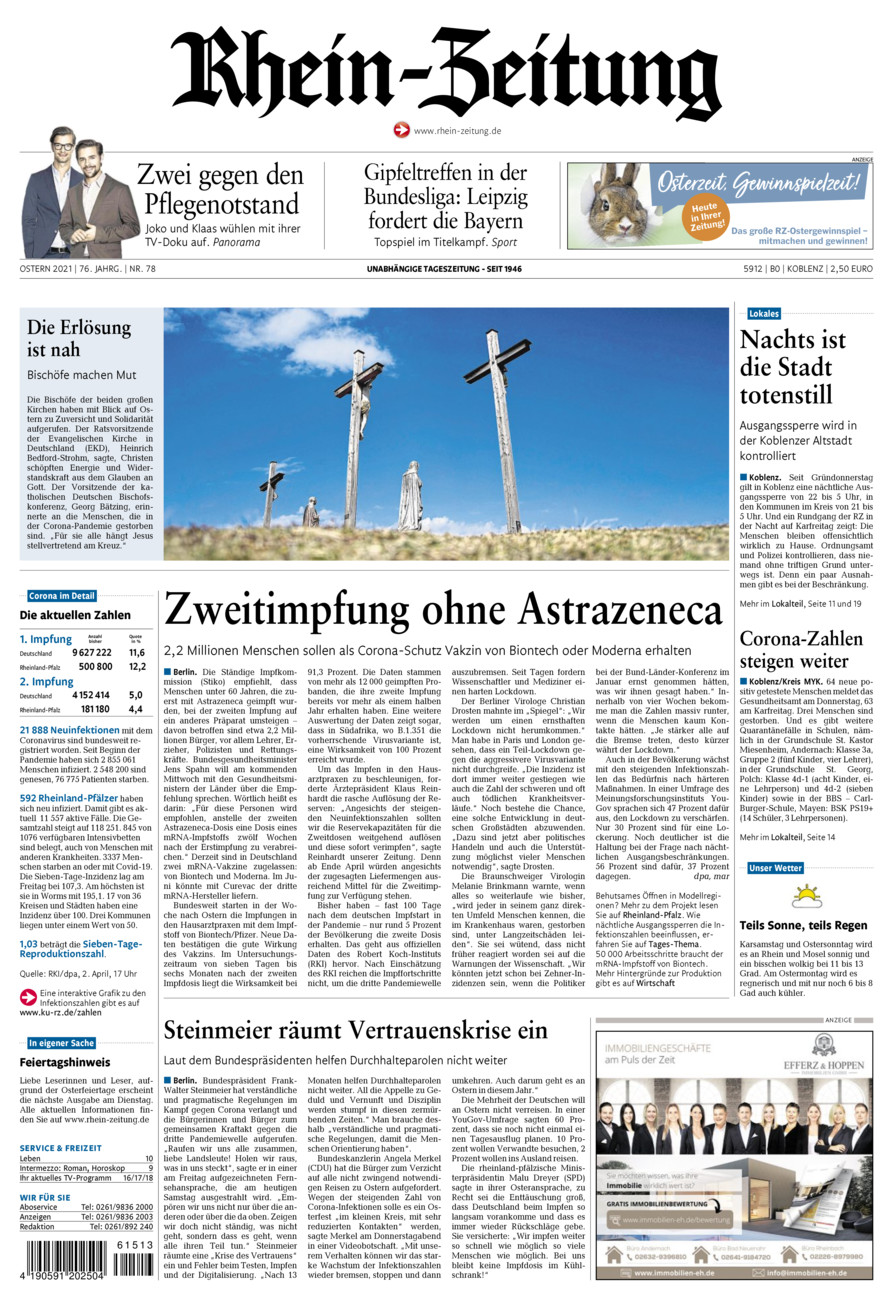 Rhein-Zeitung Koblenz & Region vom Samstag, 03.04.2021