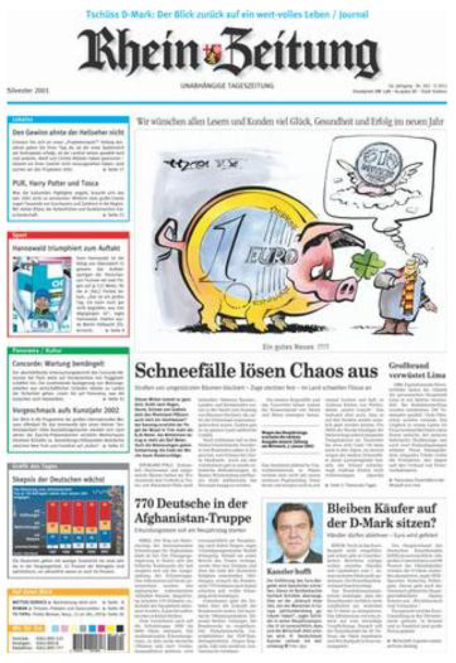 Rhein-Zeitung Koblenz & Region vom Montag, 31.12.2001