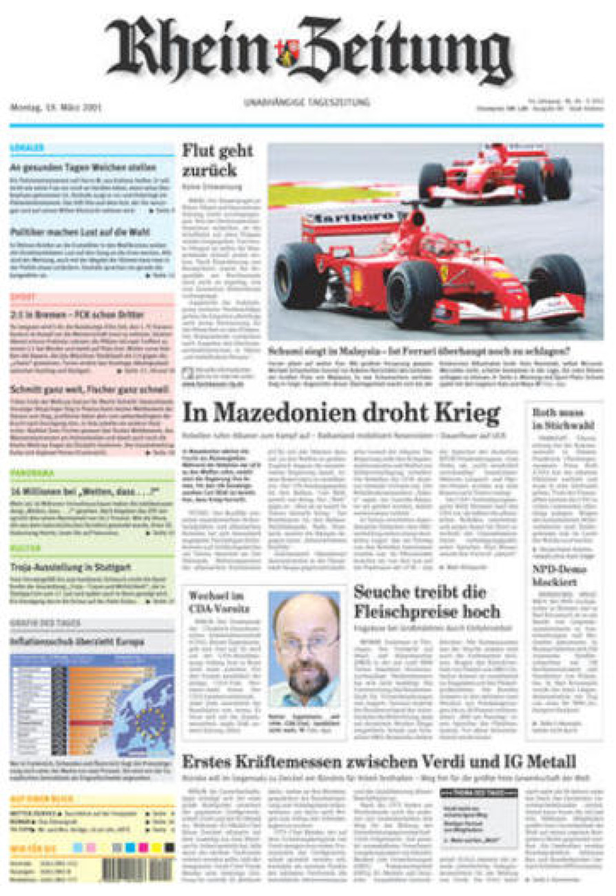 Rhein-Zeitung Koblenz & Region vom Montag, 19.03.2001