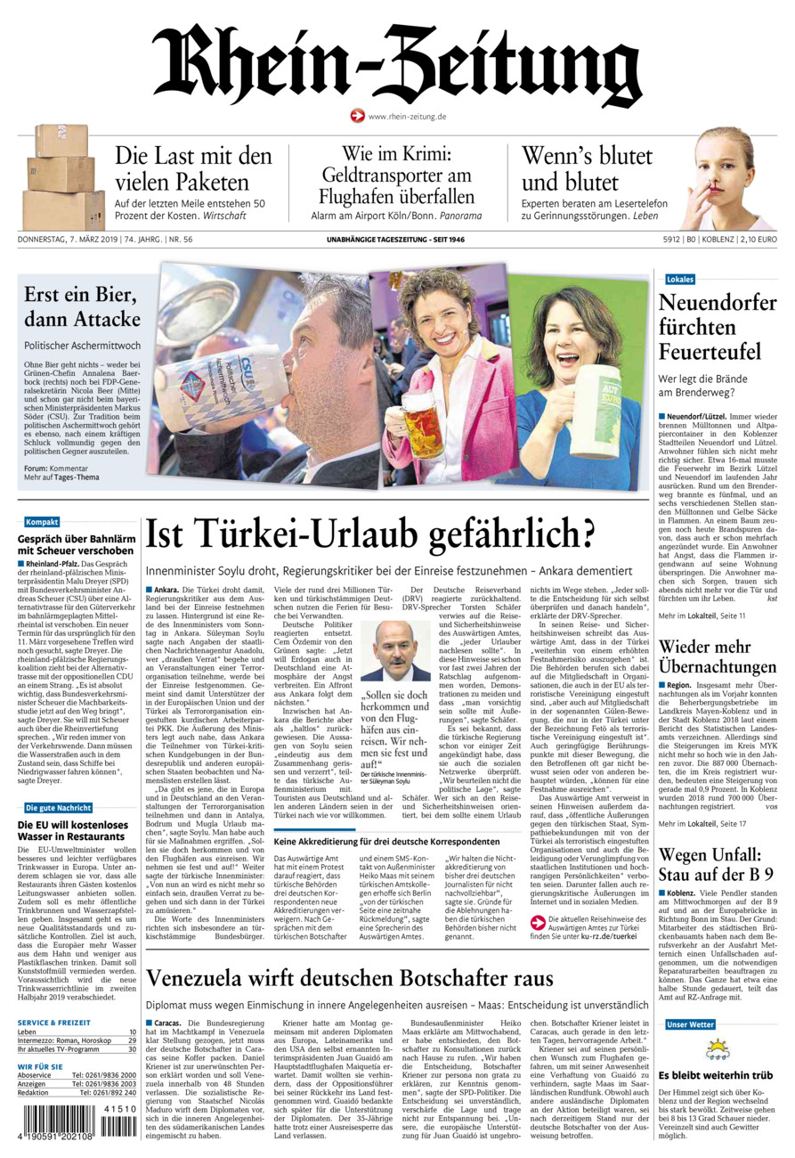 Rhein-Zeitung Koblenz & Region vom Donnerstag, 07.03.2019