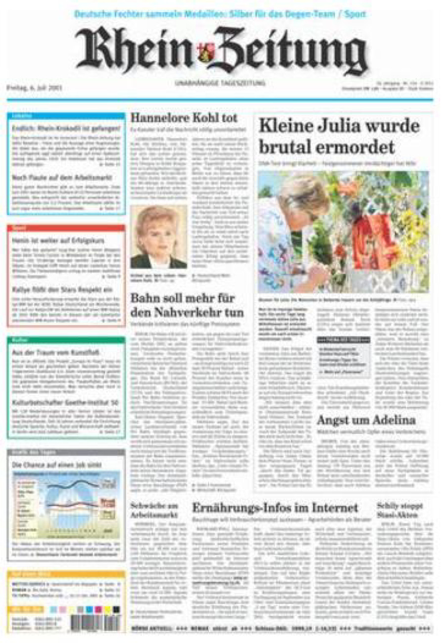 Rhein-Zeitung Koblenz & Region vom Freitag, 06.07.2001