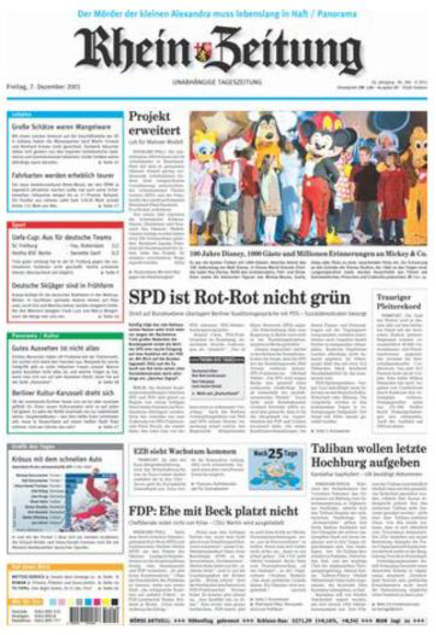 Rhein-Zeitung Koblenz & Region vom Freitag, 07.12.2001