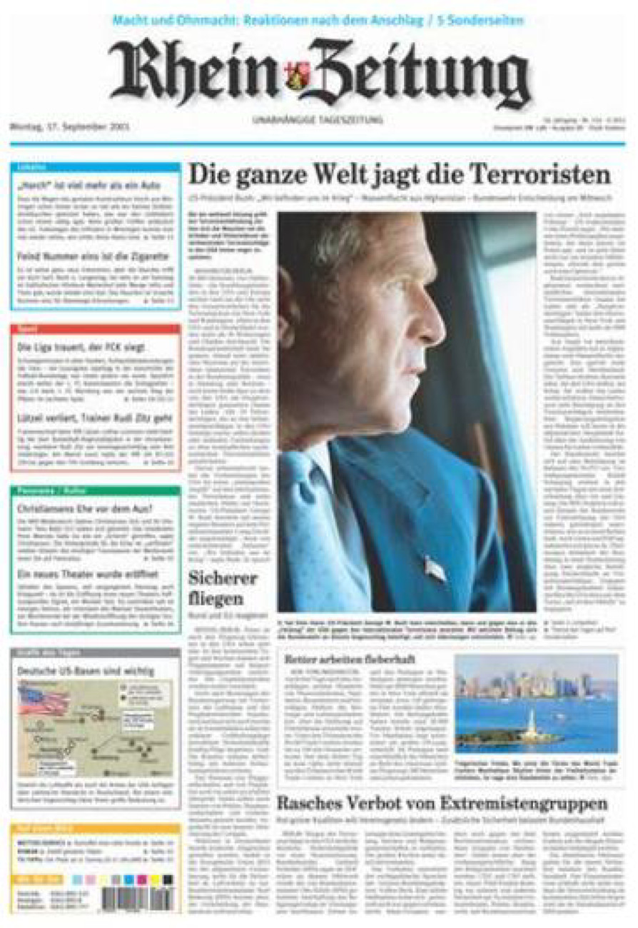 Rhein-Zeitung Koblenz & Region vom Montag, 17.09.2001