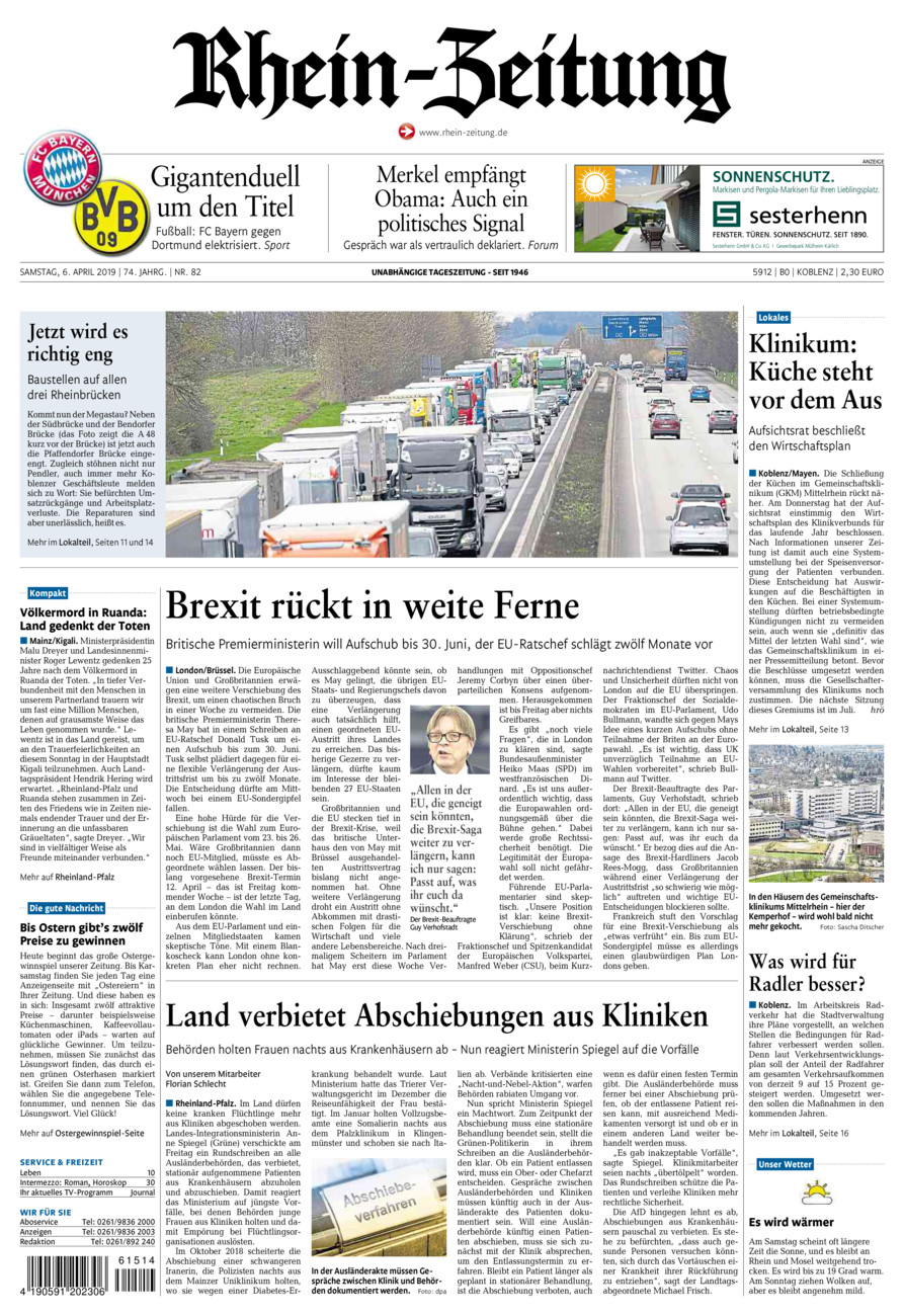 Rhein-Zeitung Koblenz & Region vom Samstag, 06.04.2019