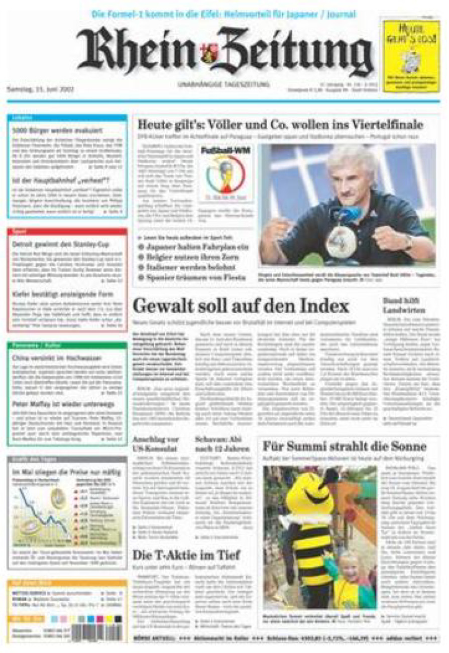Rhein-Zeitung Koblenz & Region vom Samstag, 15.06.2002