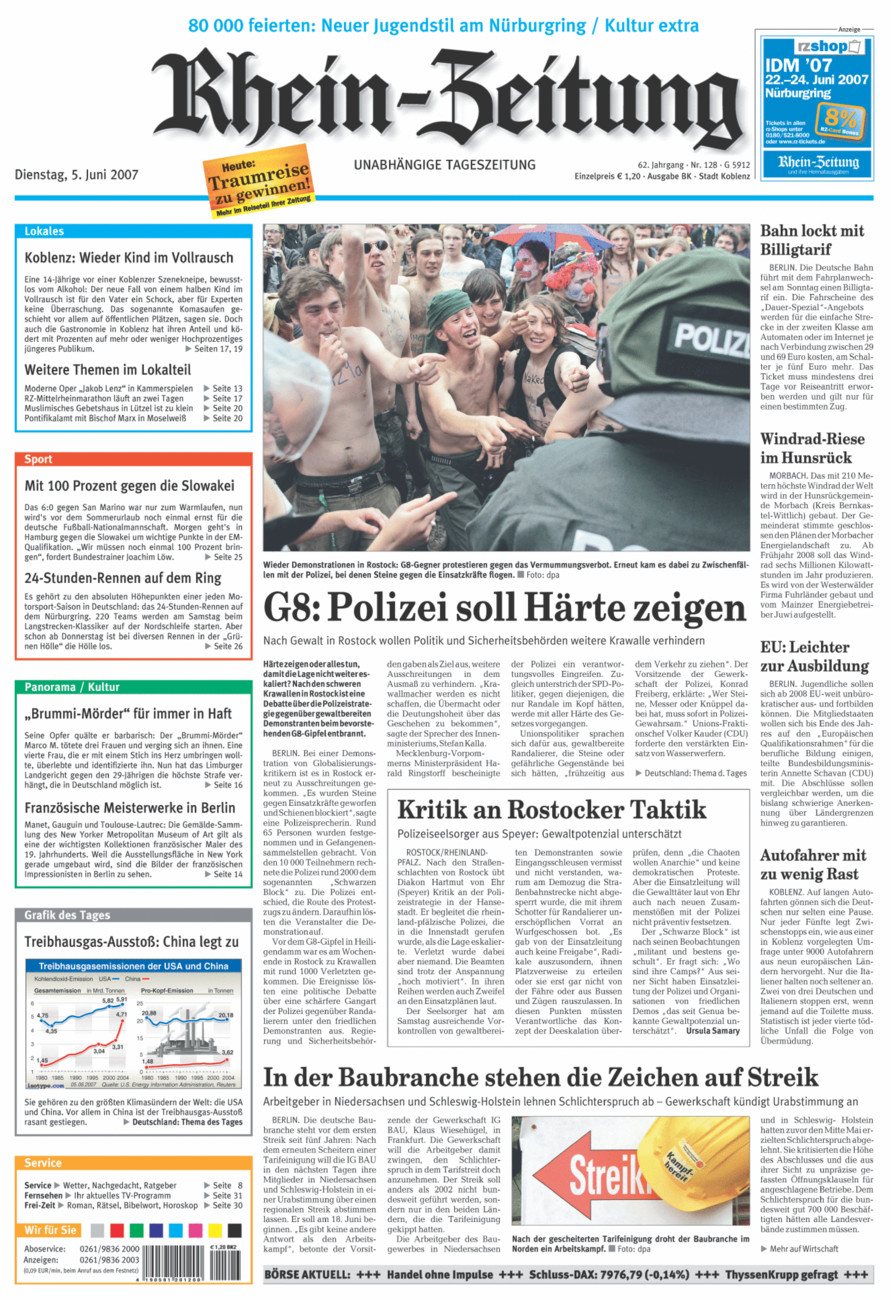 Rhein-Zeitung Koblenz & Region vom Dienstag, 05.06.2007