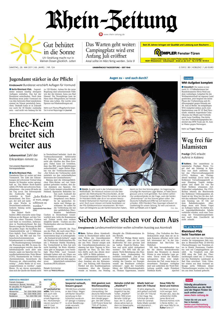 Rhein-Zeitung Koblenz & Region vom Samstag, 28.05.2011