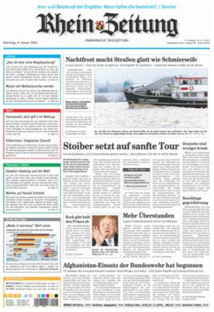 Rhein-Zeitung Koblenz & Region vom Dienstag, 08.01.2002