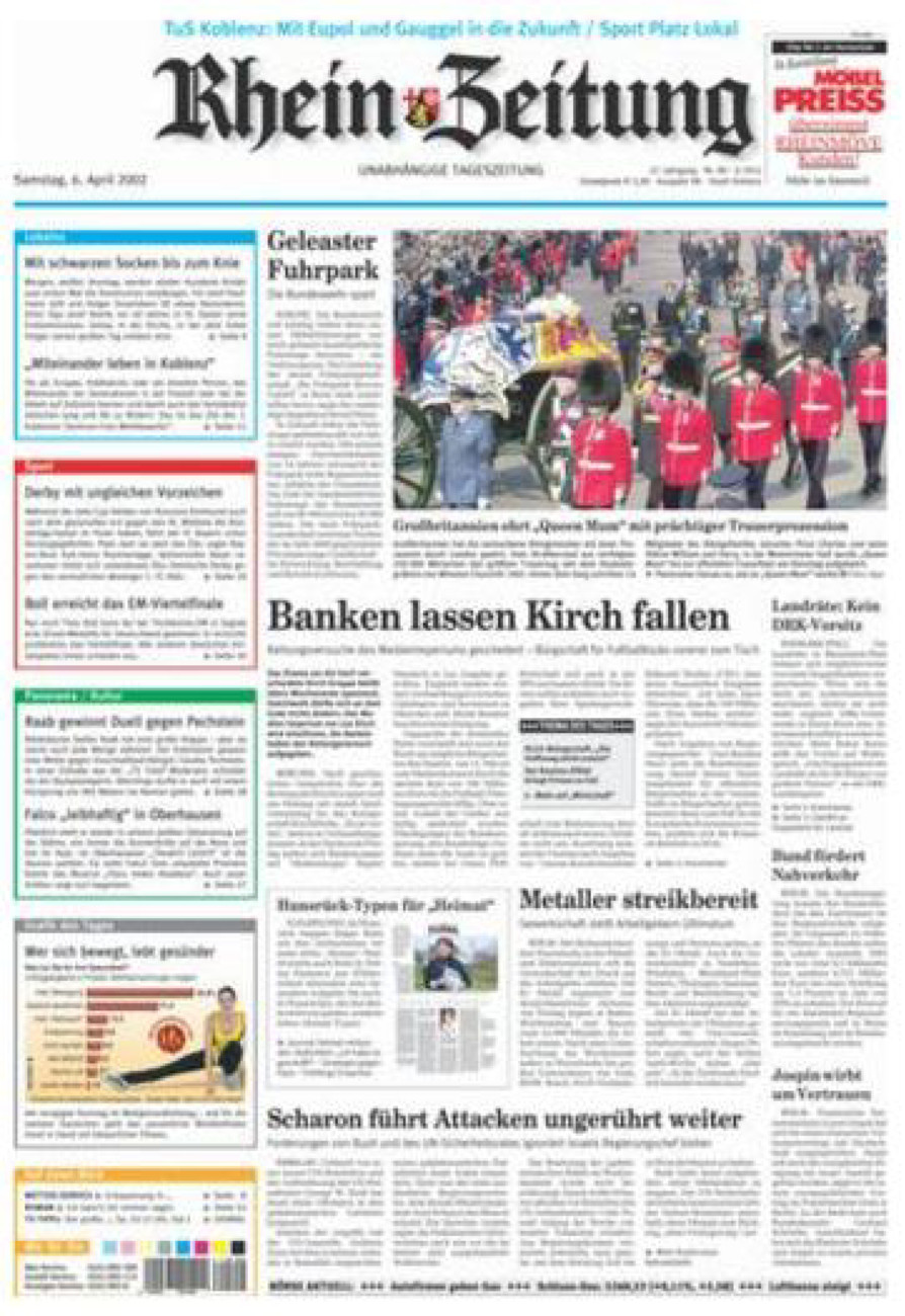 Rhein-Zeitung Koblenz & Region vom Samstag, 06.04.2002
