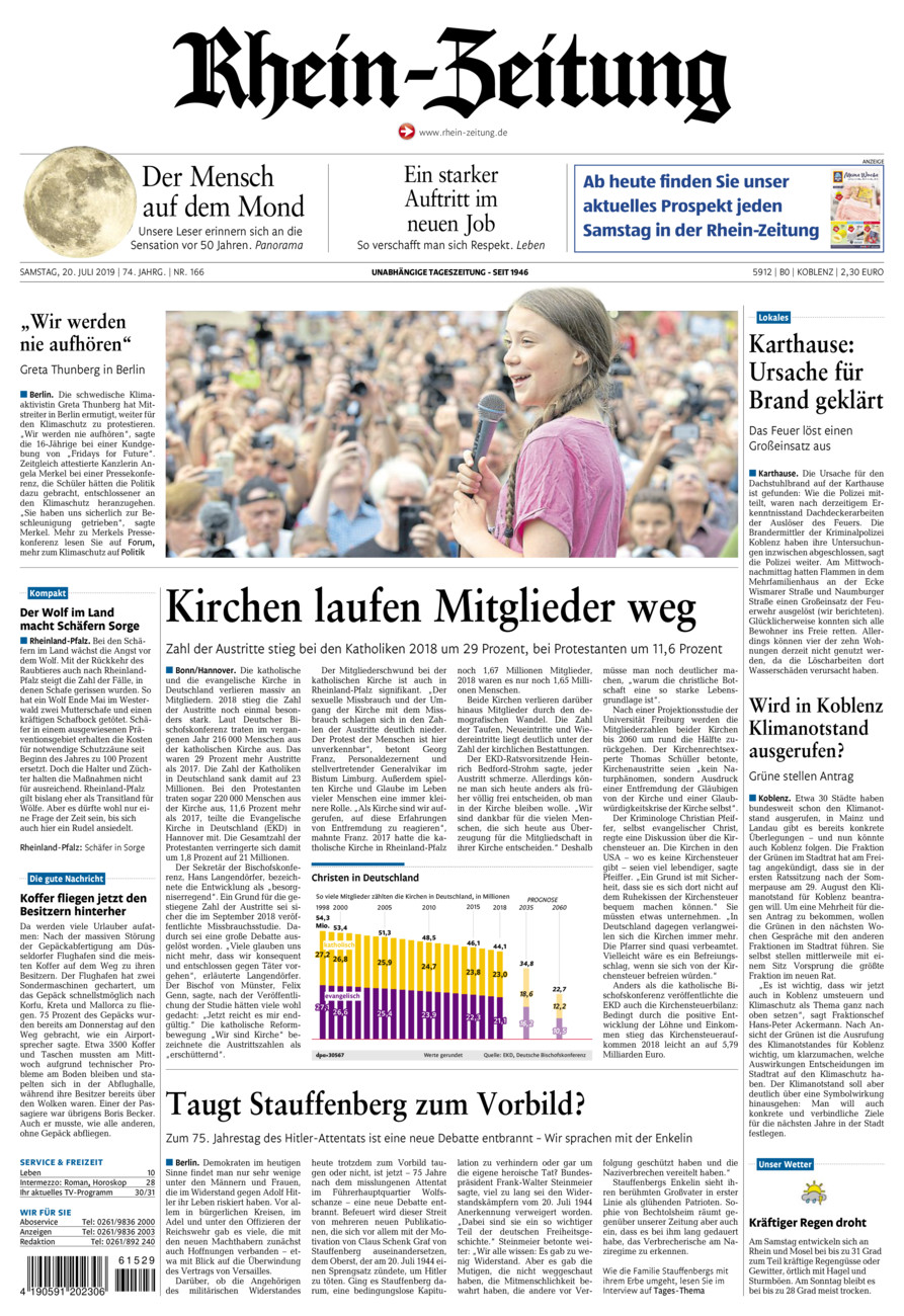 Rhein-Zeitung Koblenz & Region vom Samstag, 20.07.2019