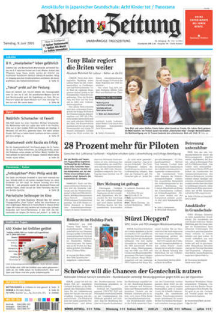 Rhein-Zeitung Koblenz & Region vom Samstag, 09.06.2001