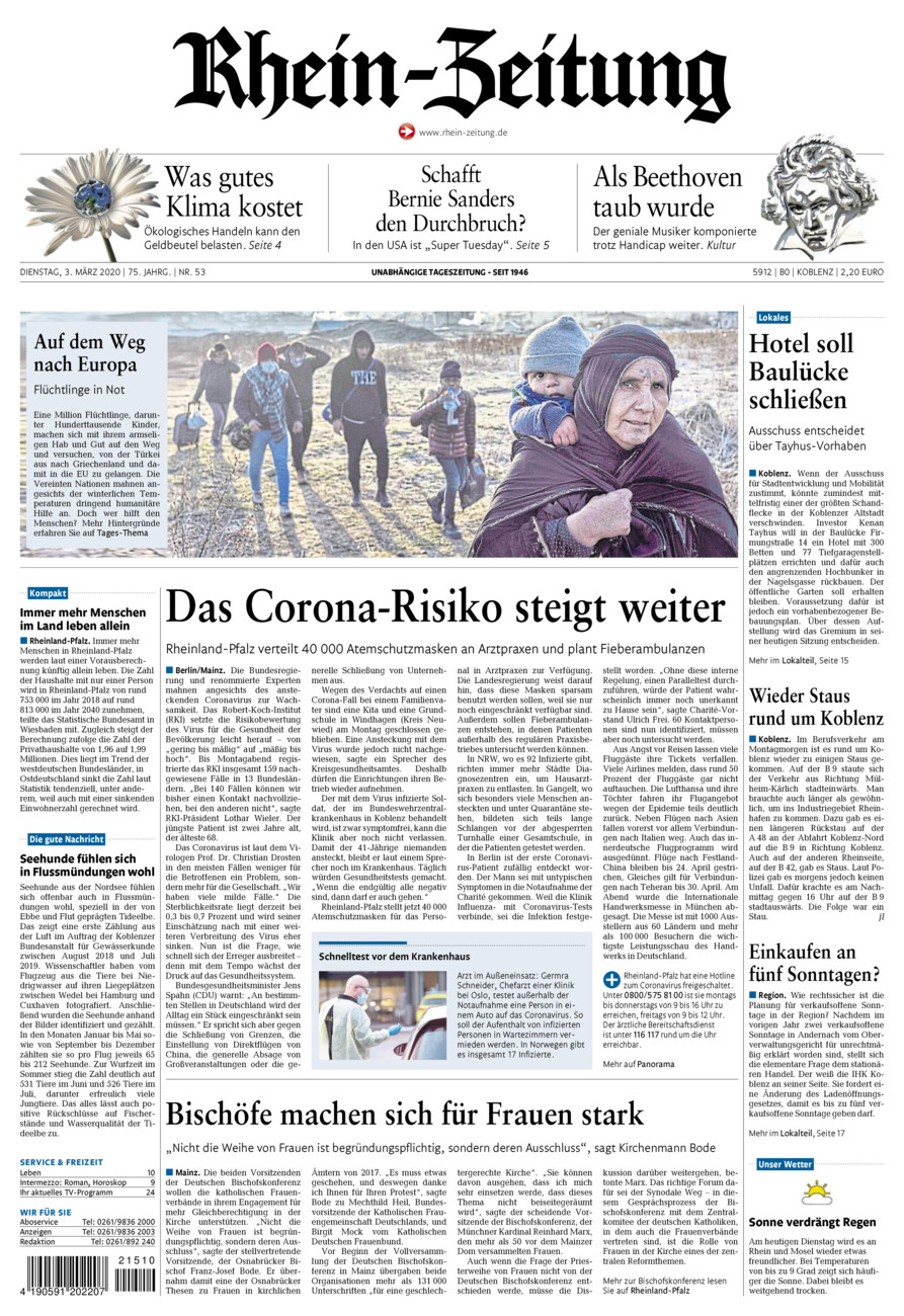 Rhein-Zeitung Koblenz & Region vom Dienstag, 03.03.2020