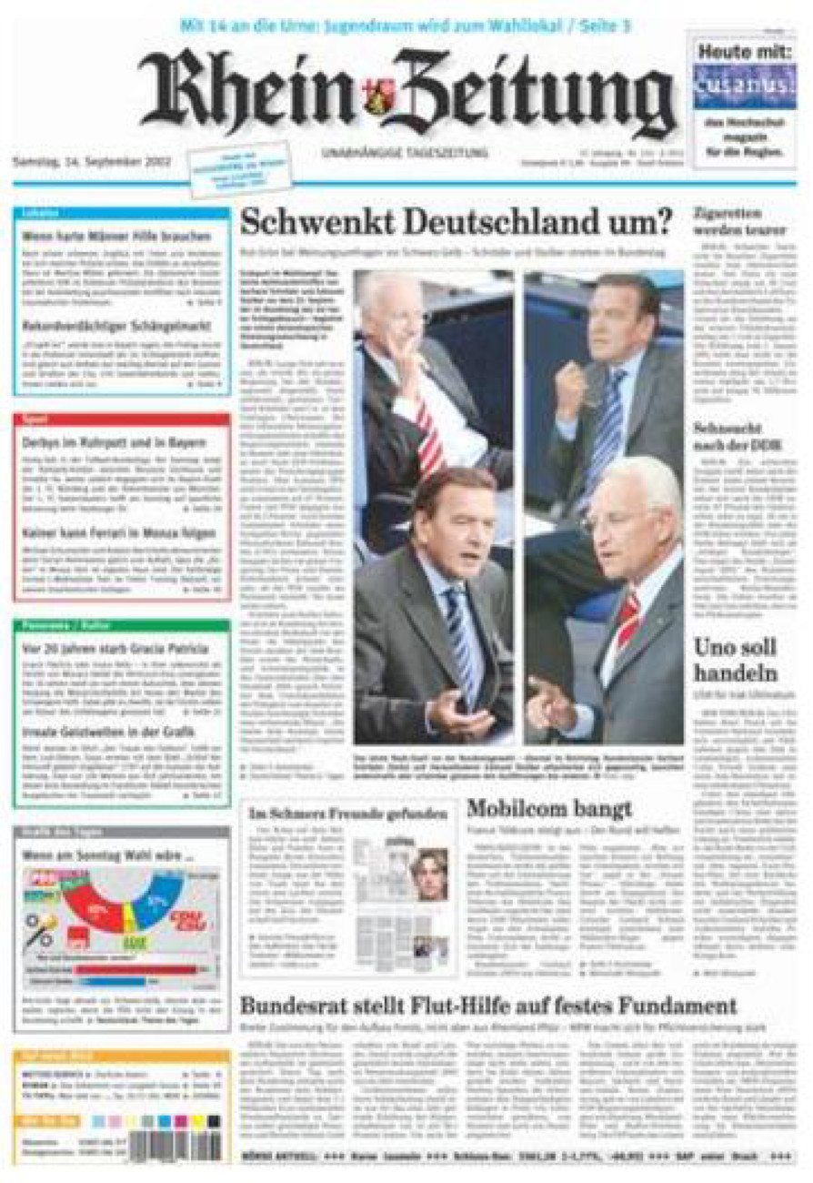 Rhein-Zeitung Koblenz & Region vom Samstag, 14.09.2002