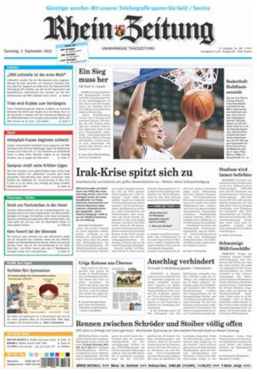 Rhein-Zeitung Koblenz & Region vom Samstag, 07.09.2002