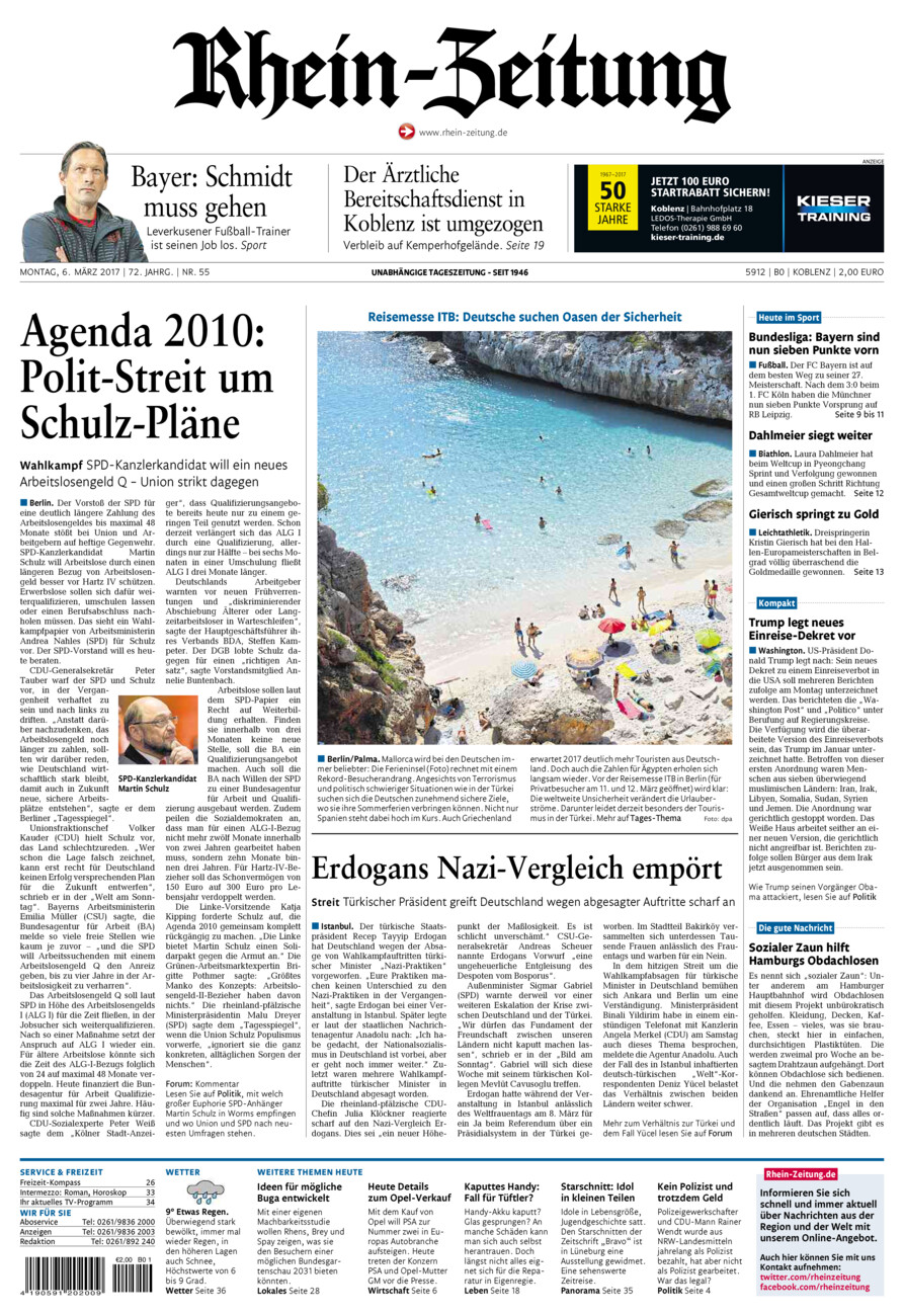 Rhein-Zeitung Koblenz & Region vom Montag, 06.03.2017