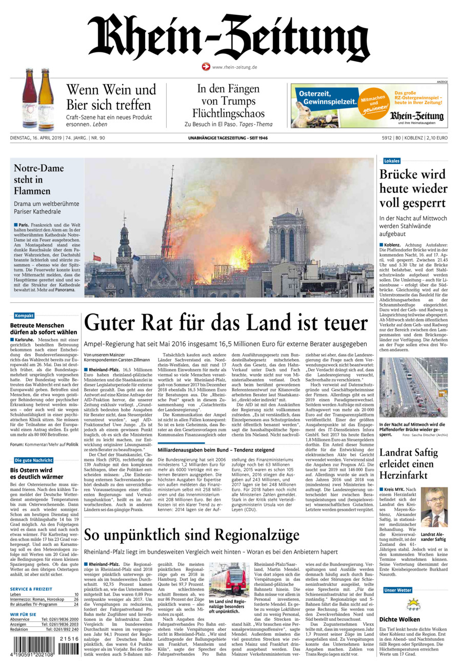 Rhein-Zeitung Koblenz & Region vom Dienstag, 16.04.2019