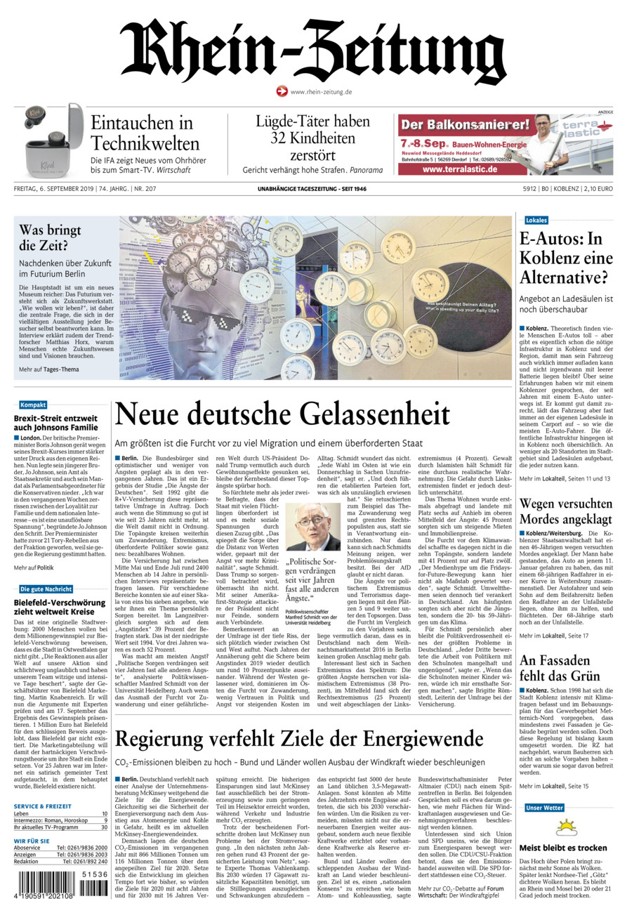 Rhein-Zeitung Koblenz & Region vom Freitag, 06.09.2019