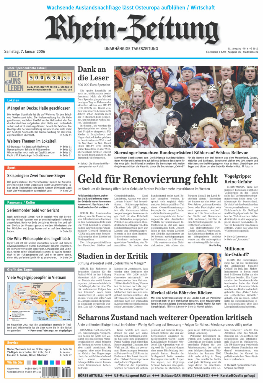 Rhein-Zeitung Koblenz & Region vom Samstag, 07.01.2006