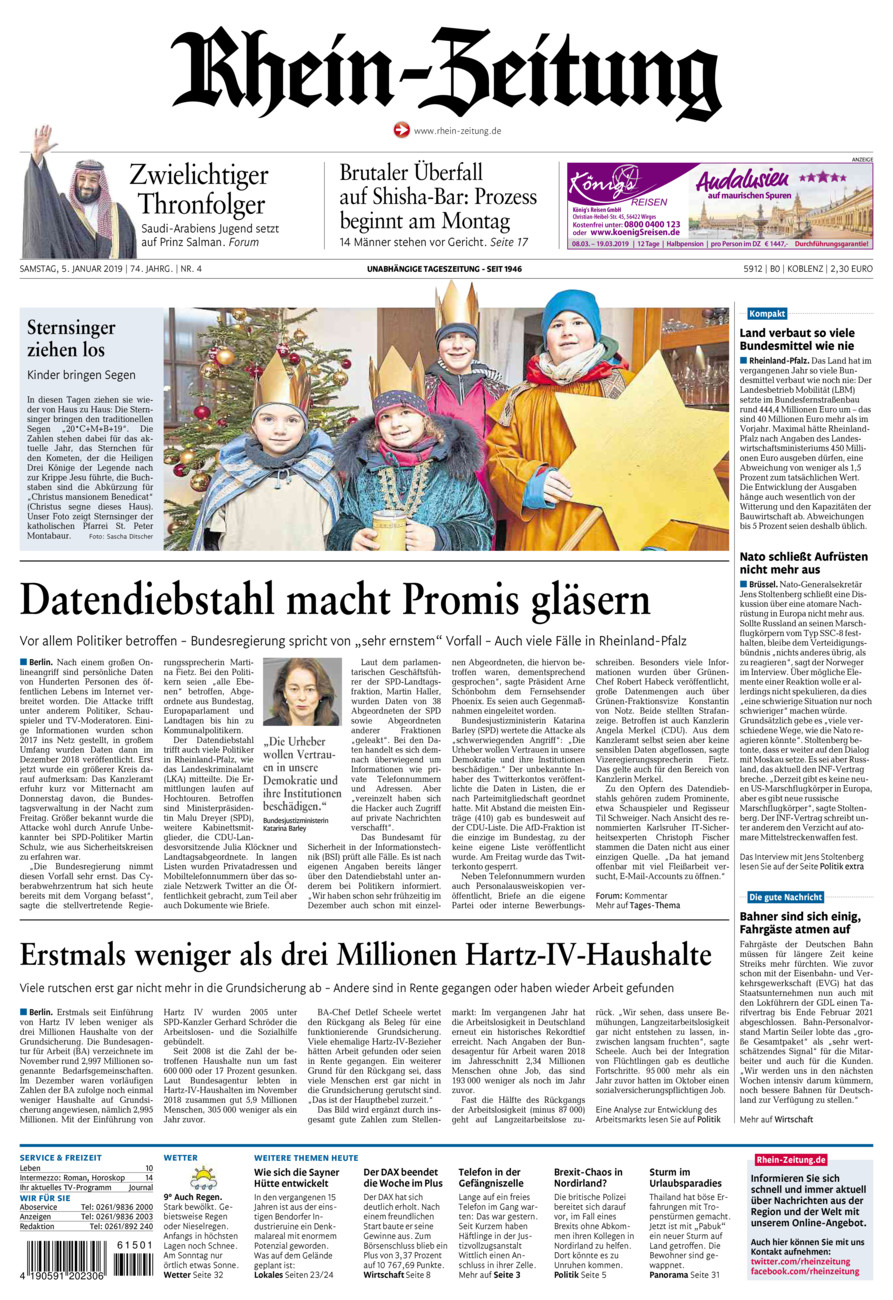 Rhein-Zeitung Koblenz & Region vom Samstag, 05.01.2019