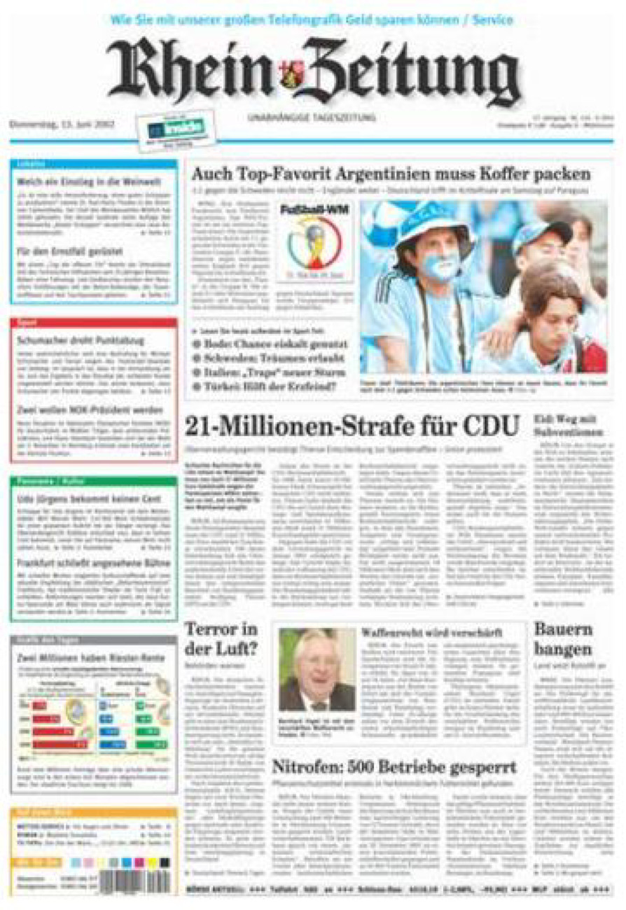 Rhein-Zeitung Kreis Cochem-Zell vom Donnerstag, 13.06.2002