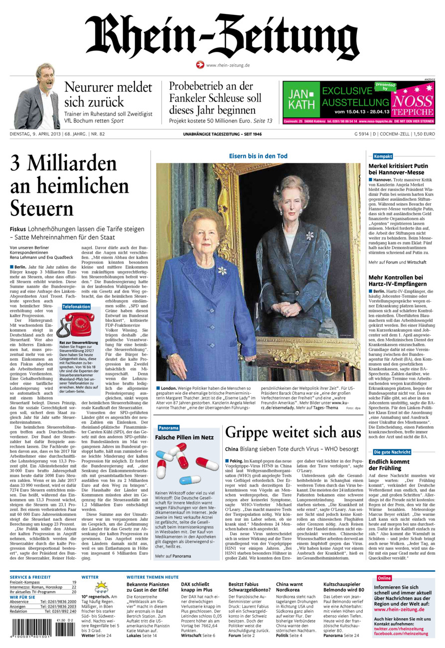 Rhein-Zeitung Kreis Cochem-Zell vom Dienstag, 09.04.2013
