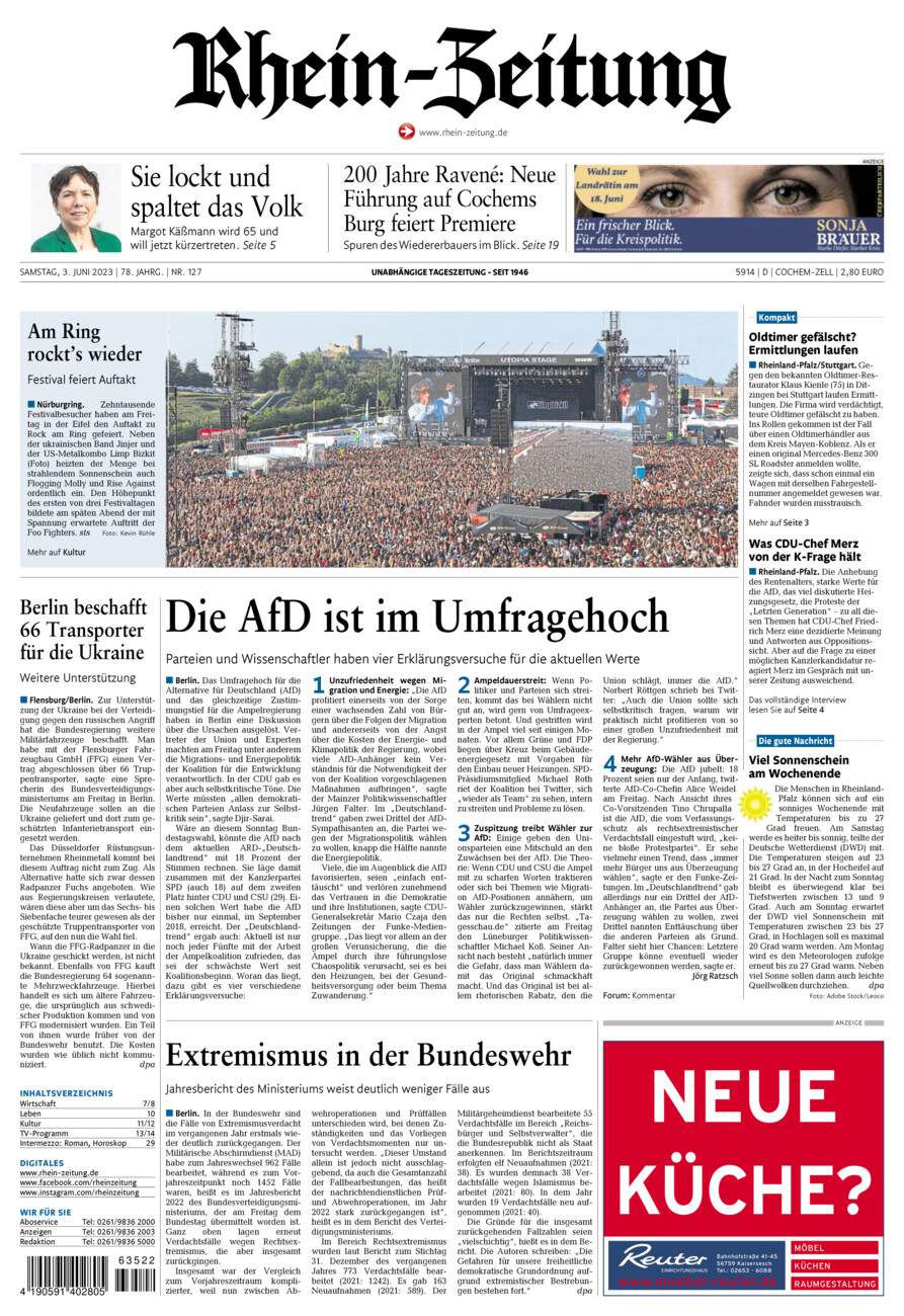 Rhein-Zeitung Kreis Cochem-Zell vom Samstag, 03.06.2023