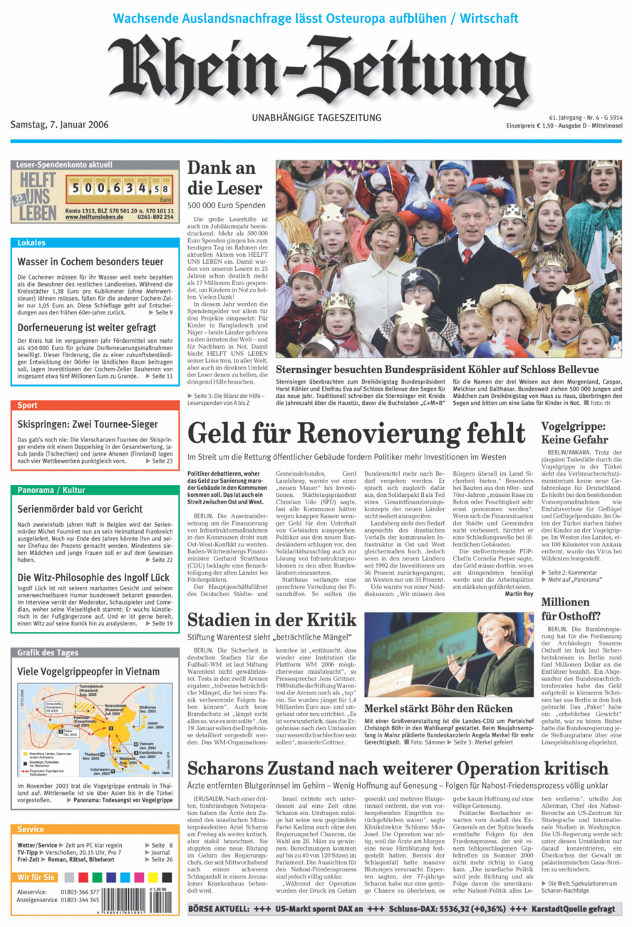 Rhein-Zeitung Kreis Cochem-Zell vom Samstag, 07.01.2006