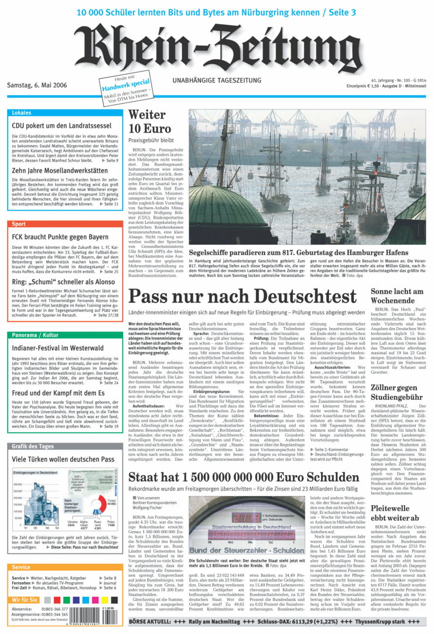Rhein-Zeitung Kreis Cochem-Zell vom Samstag, 06.05.2006